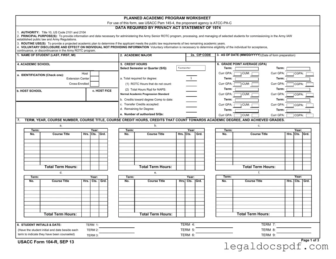 Fill Out Your 104 R Form