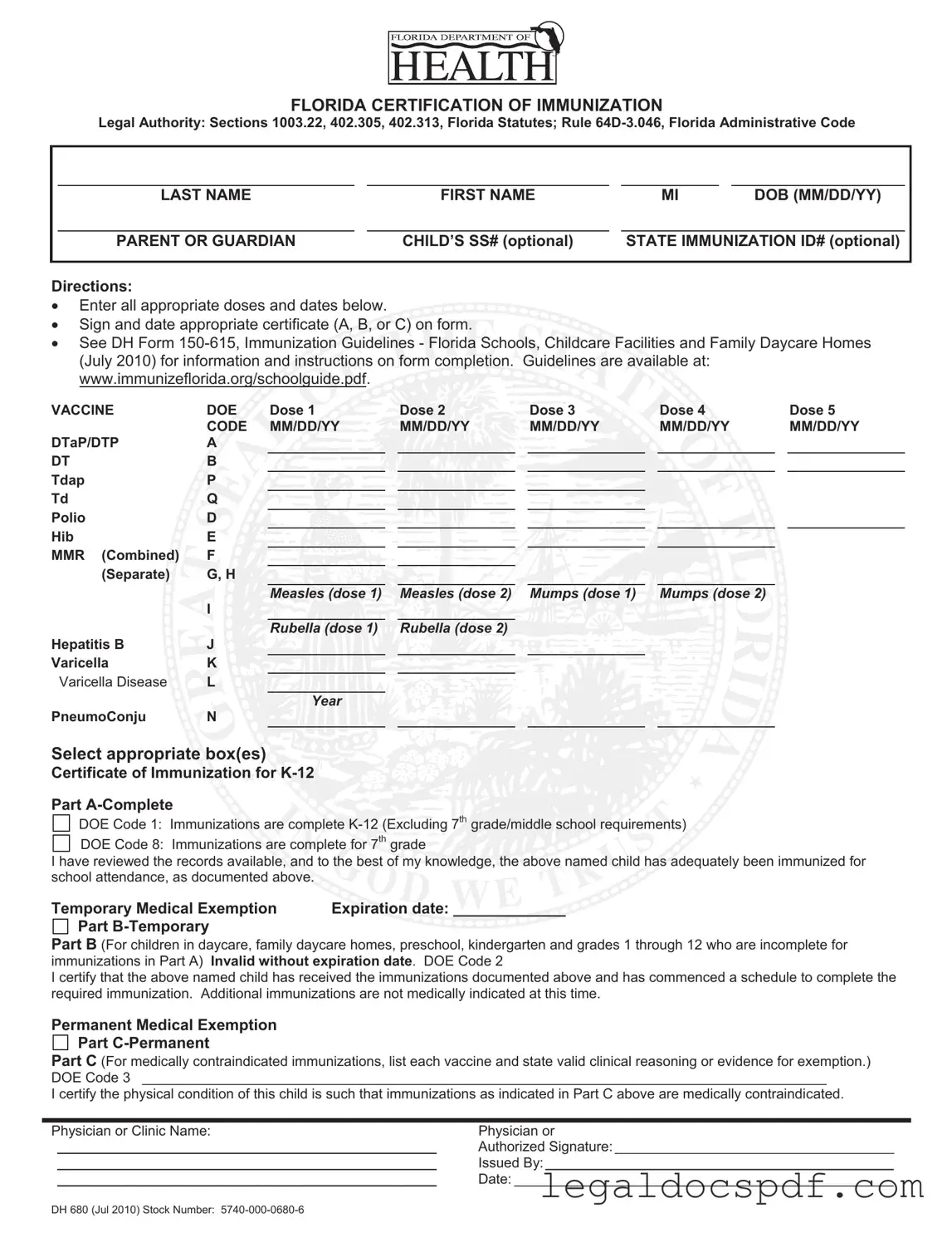 Fill Out Your 680 Form