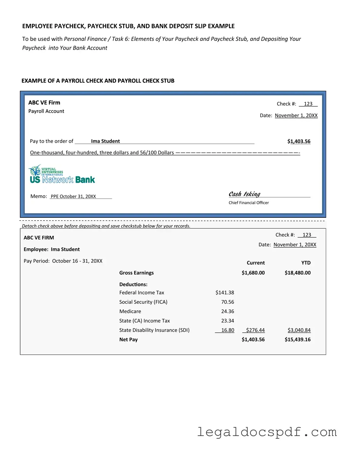 Fill Out Your Payroll Check Form