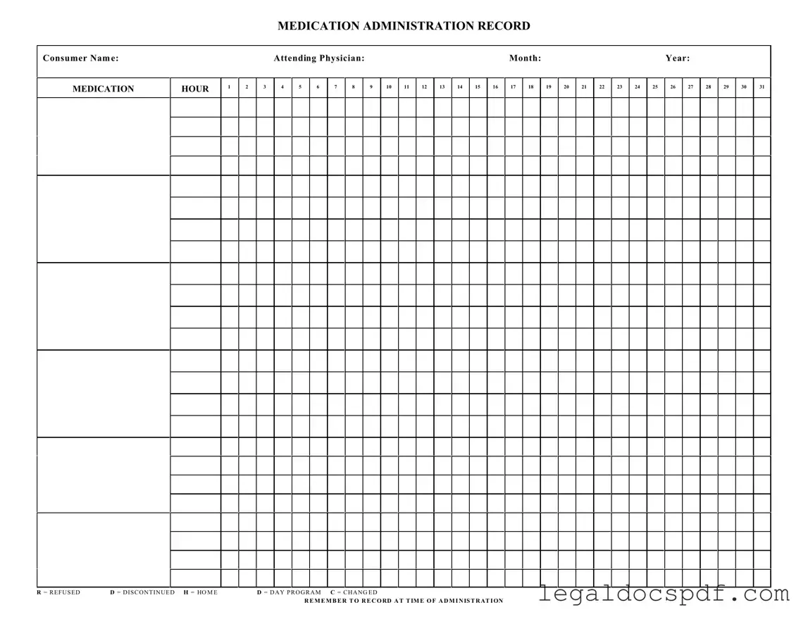 Fill Out Your Medication Administration Record Sheet Form