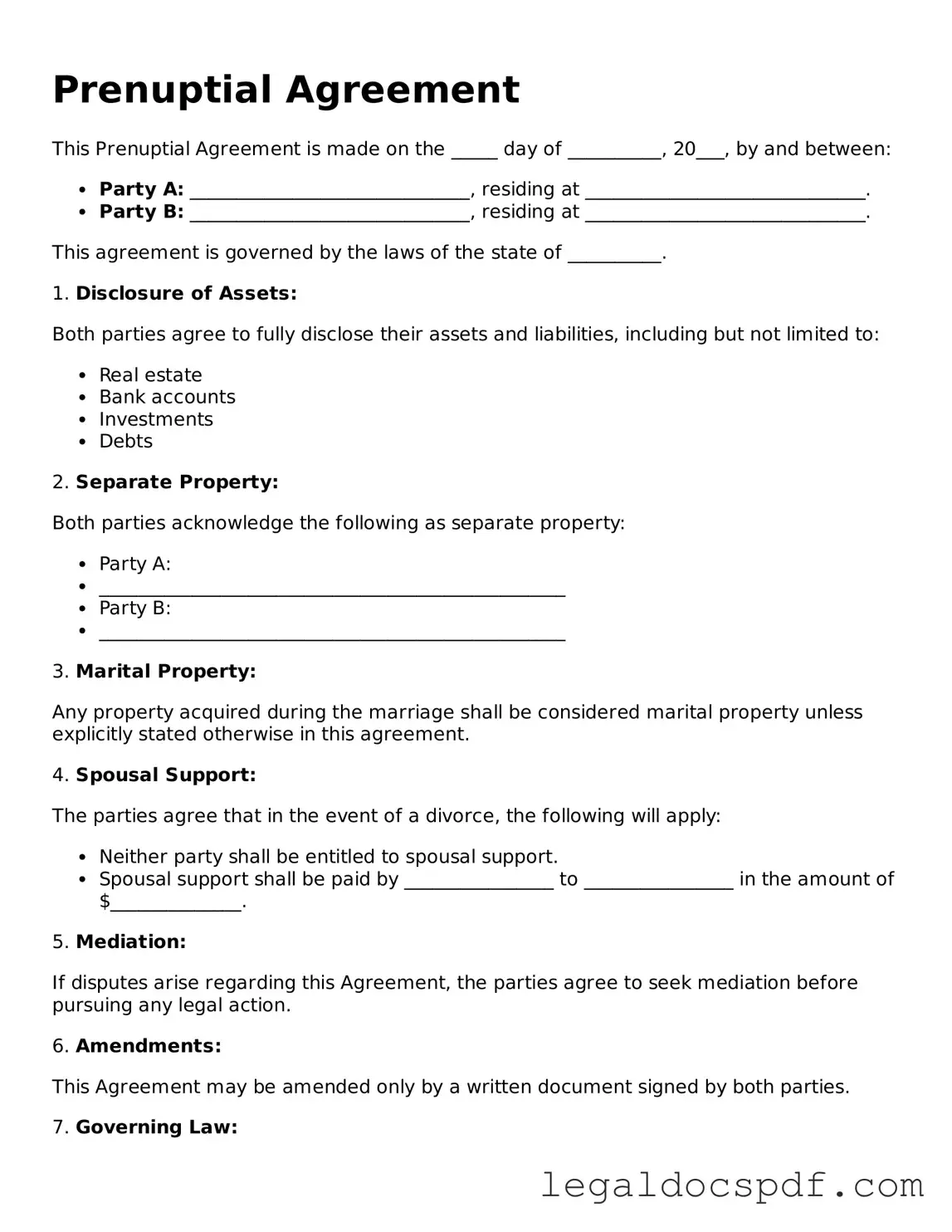Valid Prenuptial Agreement Template