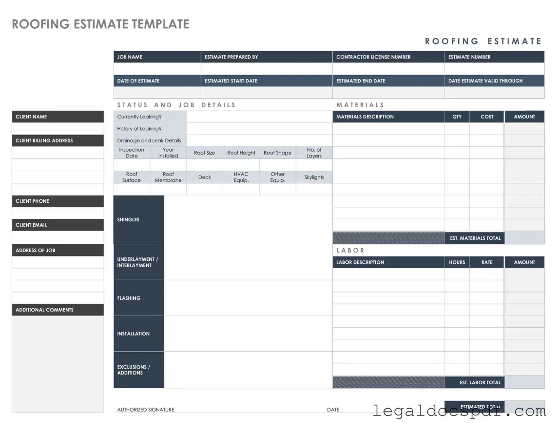 Fill Out Your Roofing Estimate Form