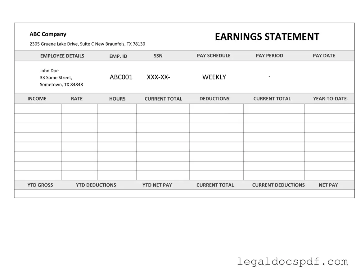 Fill Out Your Independent Contractor Pay Stub Form