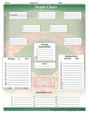 Fill Out Your Baseball Field Lineup Form