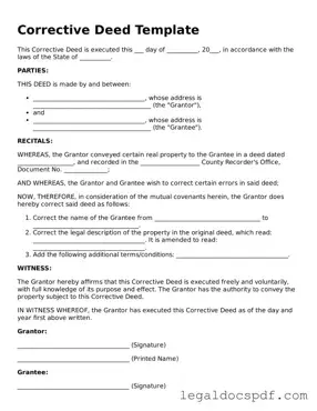Valid Corrective Deed Template