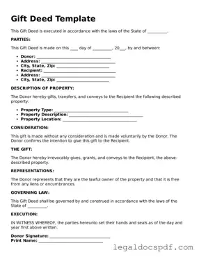 Valid Gift Deed Template