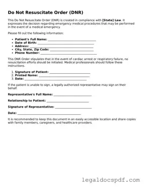 Valid Do Not Resuscitate Order Template