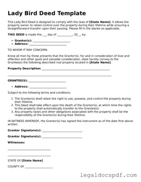 Valid Lady Bird Deed Template