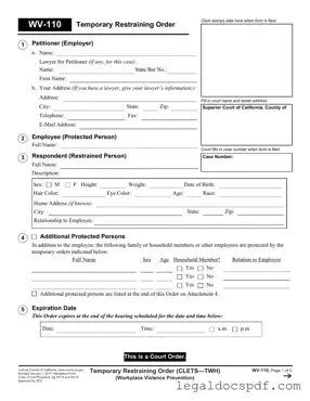 Fill Out Your Fake Restraining Order Form