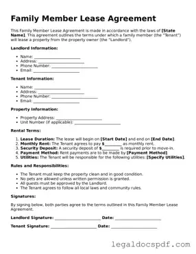 Valid Family Member Lease Agreement Template