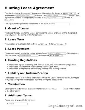Valid Hunting Lease Agreement Template