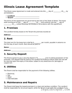 Legal Illinois Lease Agreement Form