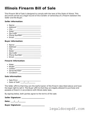 Legal Illinois Firearm Bill of Sale Form