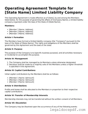Valid Operating Agreement Template