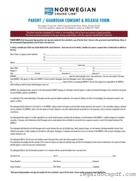 Fill Out Your NCL Parental Consent Form
