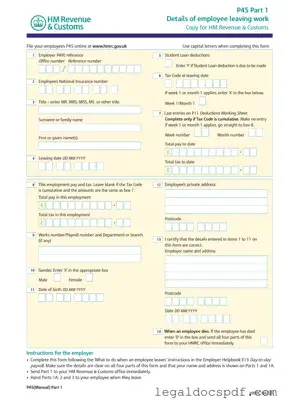 Fill Out Your P 45 It Form