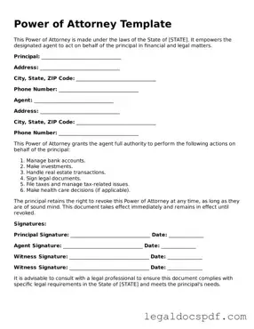 Valid Power of Attorney Template