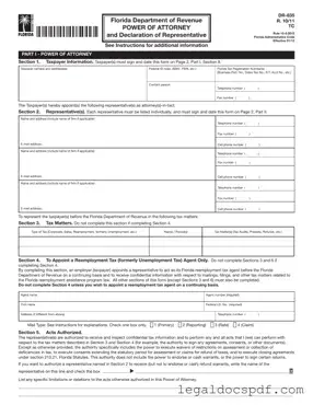 Fill Out Your Tax POA dr 835 Form