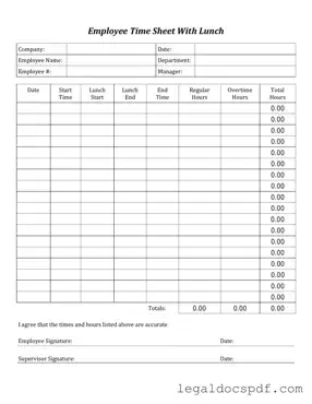 Fill Out Your Time Card Form