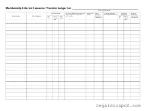 Fill Out Your Membership Ledger Form