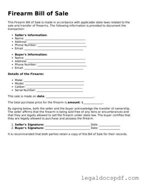 Valid Firearm Bill of Sale Template