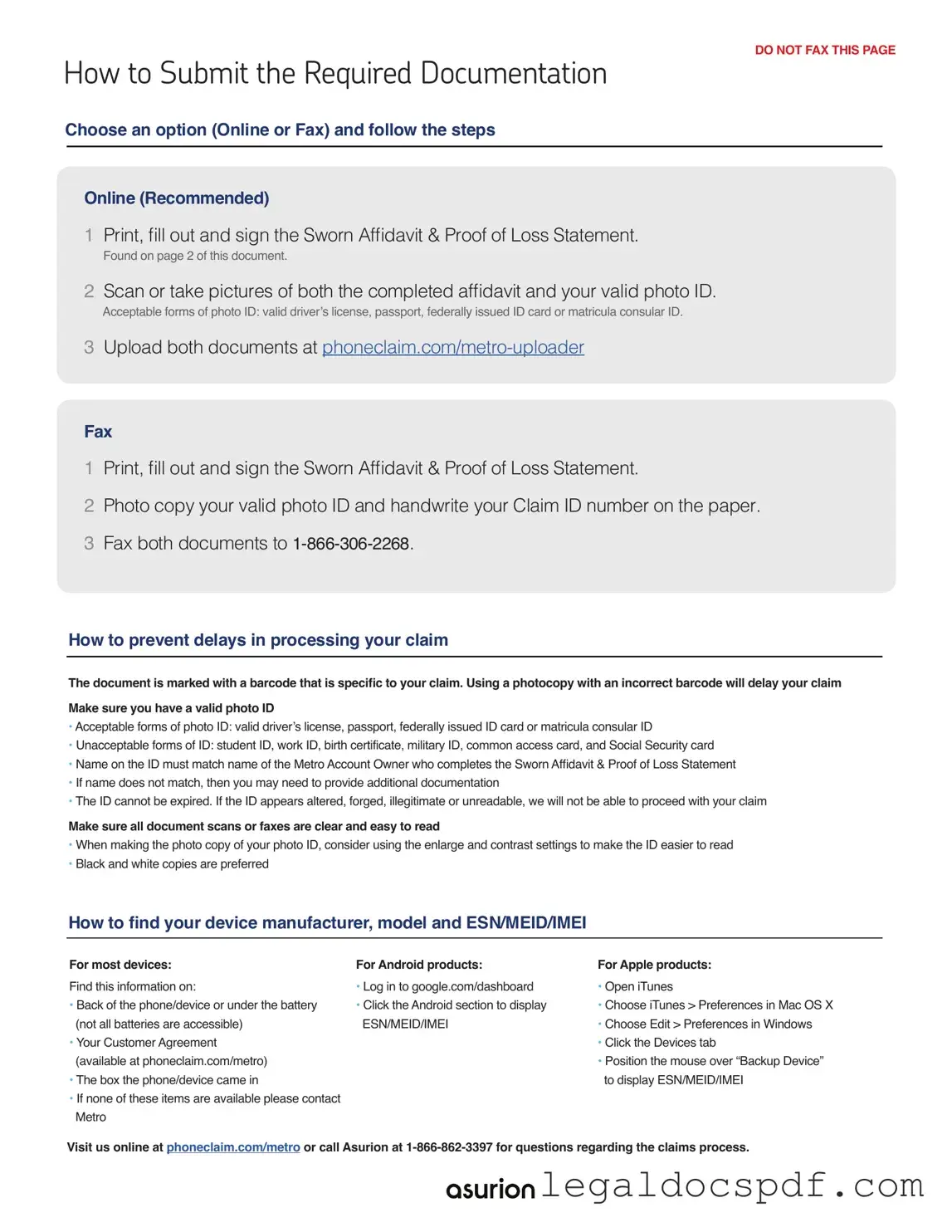 Fill Out Your Asurion F-017-08 MEN Form