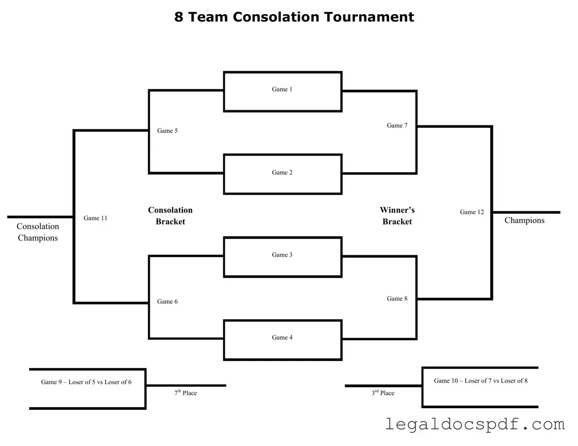 Fill Out Your Tournament Consolation Bracket Form