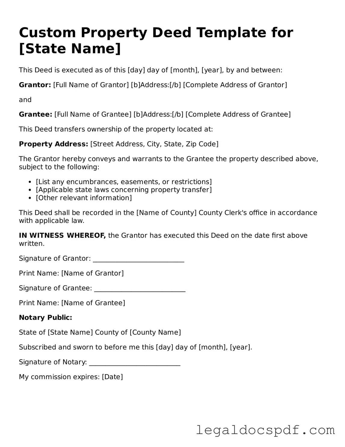 Valid Deed Template